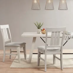 Kirkland's Home Sofia White High Back Dining Chairs, Set Of 2- Dining Chairs