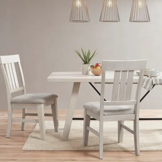 Kirkland's Home Sofia White High Back Dining Chairs, Set Of 2- Dining Chairs