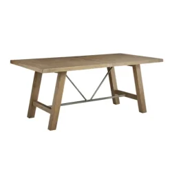 Kirkland's Home Sofia Wooden Dining Table With Metal Bars- Dining Tables