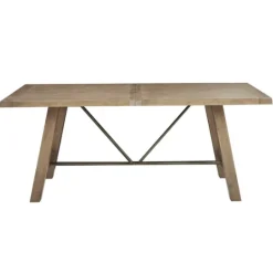 Kirkland's Home Sofia Wooden Dining Table With Metal Bars- Dining Tables