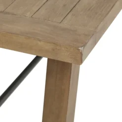 Kirkland's Home Sofia Wooden Dining Table With Metal Bars- Dining Tables