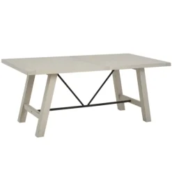 Kirkland's Home Sofia Wooden Dining Table With Metal Bars- Dining Tables