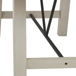 Kirkland's Home Sofia Wooden Dining Table With Metal Bars- Dining Tables