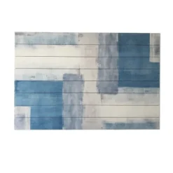 Kirkland's Home Soft Blue Abstract Wood Wall Plaque- Wall Plaques