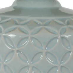 Kirkland's Home Soft Blue Embossed Ceramic Table Lamps, Set Of 2- Table Lamps