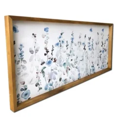 Kirkland's Home Soft Blue Garden Framed Canvas Art Print- Framed Art