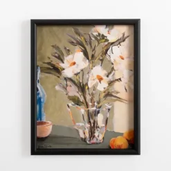 Kirkland's Home Soft Floral Vase Framed Art Print- Framed Art