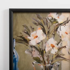 Kirkland's Home Soft Floral Vase Framed Art Print- Framed Art