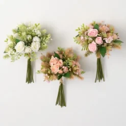Kirkland's Home Soft Mini Rose Bouquets, Set Of 3- Stems & Bouquets