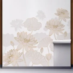 Kirkland's Home Soft Pink Floral Peel And Stick Wall Mural- Wall Murals & Wall Decals