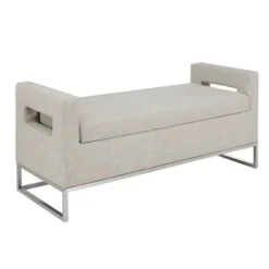 Kirkland's Home Soft Storage Bench With Open Sides- Benches & Ottomans