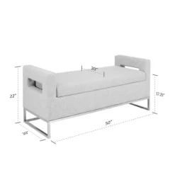 Kirkland's Home Soft Storage Bench With Open Sides- Benches & Ottomans