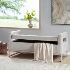 Kirkland's Home Soft Storage Bench With Open Sides- Benches & Ottomans