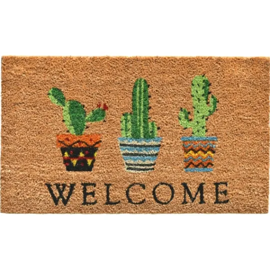 Kirkland's Home Southwestern Cactus Coir Doormat- Doormats
