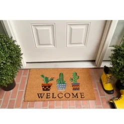 Kirkland's Home Southwestern Cactus Coir Doormat- Doormats