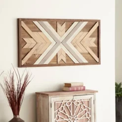 Kirkland's Home Southwestern Chevron Wood Wall Plaque- Wall Plaques