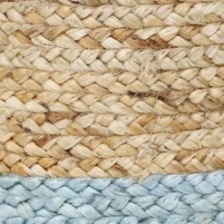 Kirkland's Home Spa Blue And Tan Woven Basket With Tassel, 17 In.- Baskets & Boxes