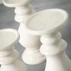 Kirkland's Home Speckled Ceramic Candle Holders, Set Of 3- Candle Holders