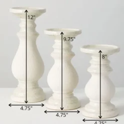 Kirkland's Home Speckled Ceramic Candle Holders, Set Of 3- Candle Holders