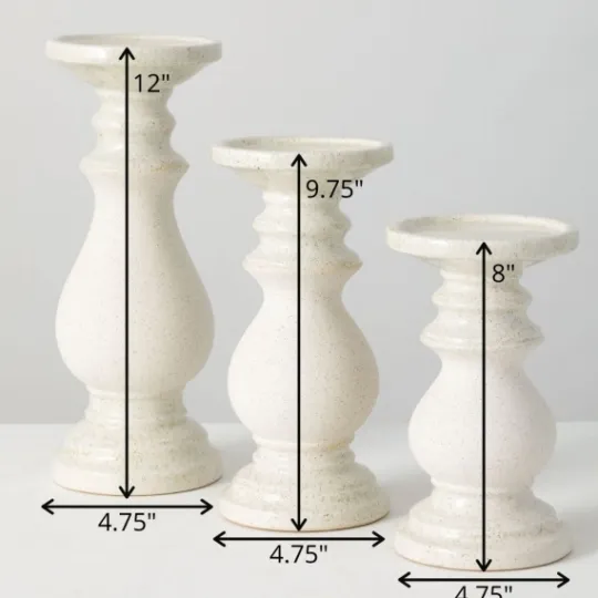 Kirkland's Home Speckled Ceramic Candle Holders, Set Of 3- Candle Holders