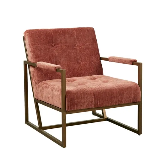 Kirkland's Home Spice Button Tufted Angular Vintage Accent Chair- Accent Chairs