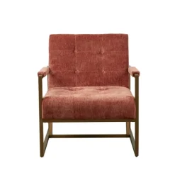 Kirkland's Home Spice Button Tufted Angular Vintage Accent Chair- Accent Chairs