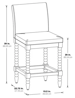 Kirkland's Home Spindle Legs Counter Stool- Bar Stools & Counter Height Stools