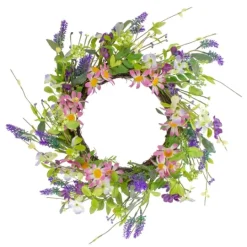 Kirkland's Home Spiral Lavender And Wildflower Blend Wreath- Wreaths