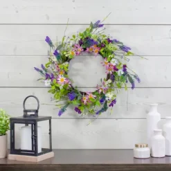 Kirkland's Home Spiral Lavender And Wildflower Blend Wreath- Wreaths