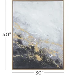 Kirkland's Home Splatter Abstract Framed Canvas Art Print- Canvas Art
