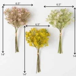 Kirkland's Home Springtime Wildflower Bundles, Set Of 3- Stems & Bouquets