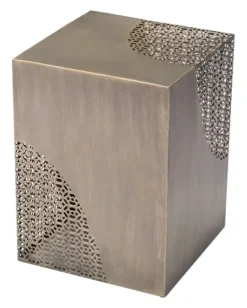 Kirkland's Home Square Antique Gold Metal Accent Table- Accent & End Tables