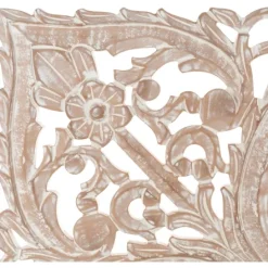 Kirkland's Home Square Champagne Floral Wood Plaque- Wall Plaques