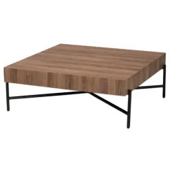 Kirkland's Home Square Light Wood X Base Coffee Table- Coffee Tables