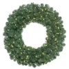 Kirkland's Home Square Oregon Fir Warm White Wide Bulb Wreath- Wreaths