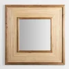 Kirkland's Home Square Pampas Grass And Wood Mirror- Decorative Mirrors