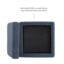 Kirkland's Home Square Sherpa Upholstered Storage Ottoman- Benches & Ottomans