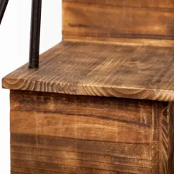 Kirkland's Home Staircase Wood And Metal Wall Shelf- Shelves