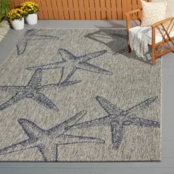 Kirkland's Home Starry Shores Captiva Outdoor Area Rug, 7X9- Outdoor Rugs