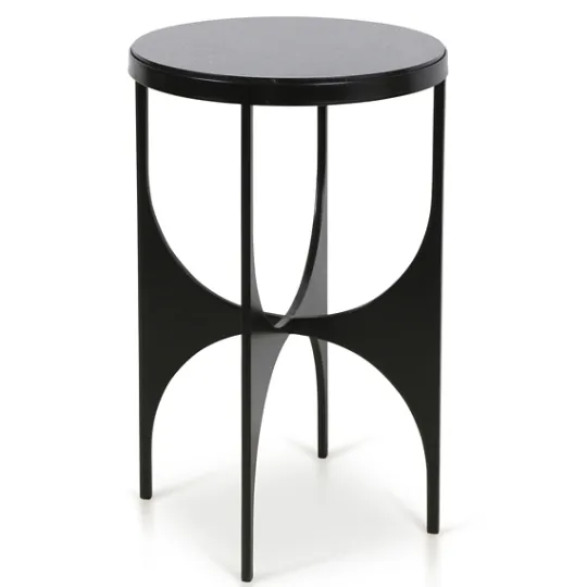 Kirkland's Home Steel And Marble Lazer Cut Side Table- Accent & End Tables