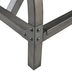 Kirkland's Home Steel Gray Rounded Back Industrial Counter Stool- Bar Stools & Counter Height Stools