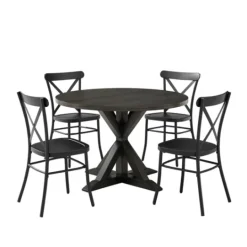Kirkland's Home Steel X-Back 5-Pc. Dining Set- Dining Sets