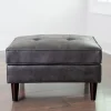 Kirkland's Home Steele Wyatt Faux Leather Ottoman- Benches & Ottomans
