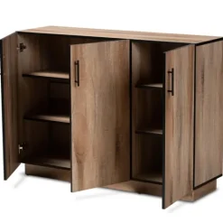 Kirkland's Home Stella Contemporary Oak 3-Door Sideboard- Cabinets & Sideboards
