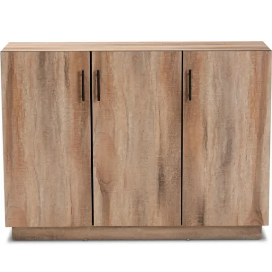 Kirkland's Home Stella Contemporary Oak 3-Door Sideboard- Cabinets & Sideboards