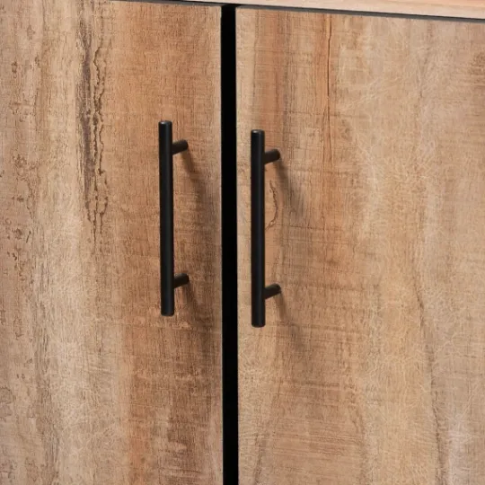 Kirkland's Home Stella Contemporary Oak 3-Door Sideboard- Cabinets & Sideboards