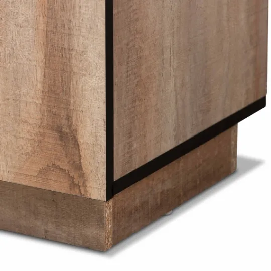 Kirkland's Home Stella Contemporary Oak 3-Door Sideboard- Cabinets & Sideboards