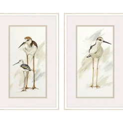 Kirkland's Home Stilt Birds Framed Art Prints, Set Of 2- Framed Art