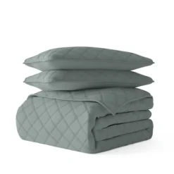 Kirkland's Home Stitched Diamond 3-Pc. King Quilt Set- Quilts