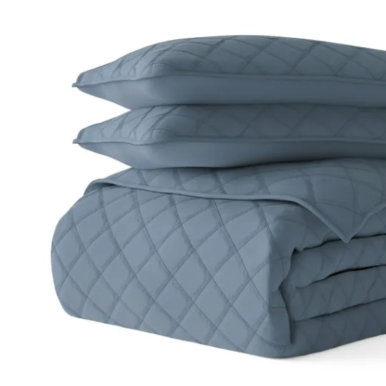 Kirkland's Home Stitched Diamond 3-Pc. King Quilt Set- Quilts